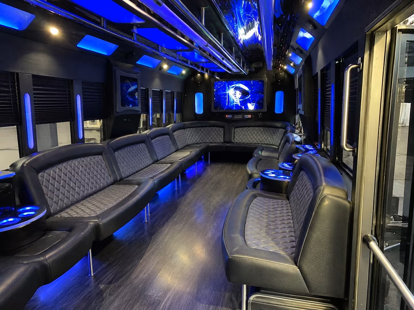 vancouver 28 passenger party bus interior