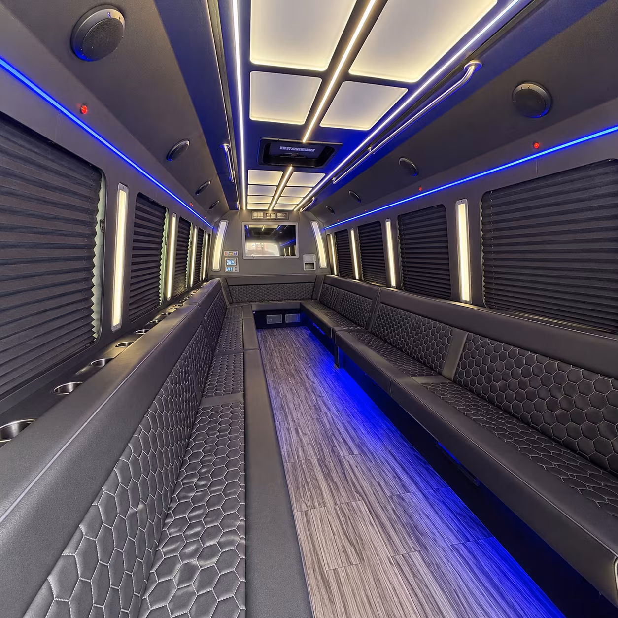 vancouver 30 passenger party bus interior
