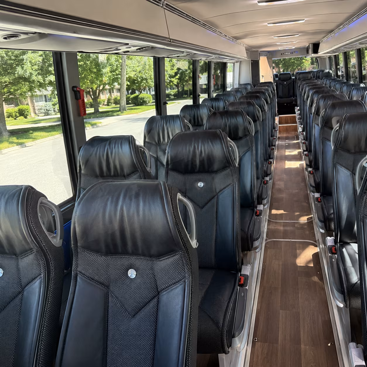 vancouver 40 passenger charter bus inside
