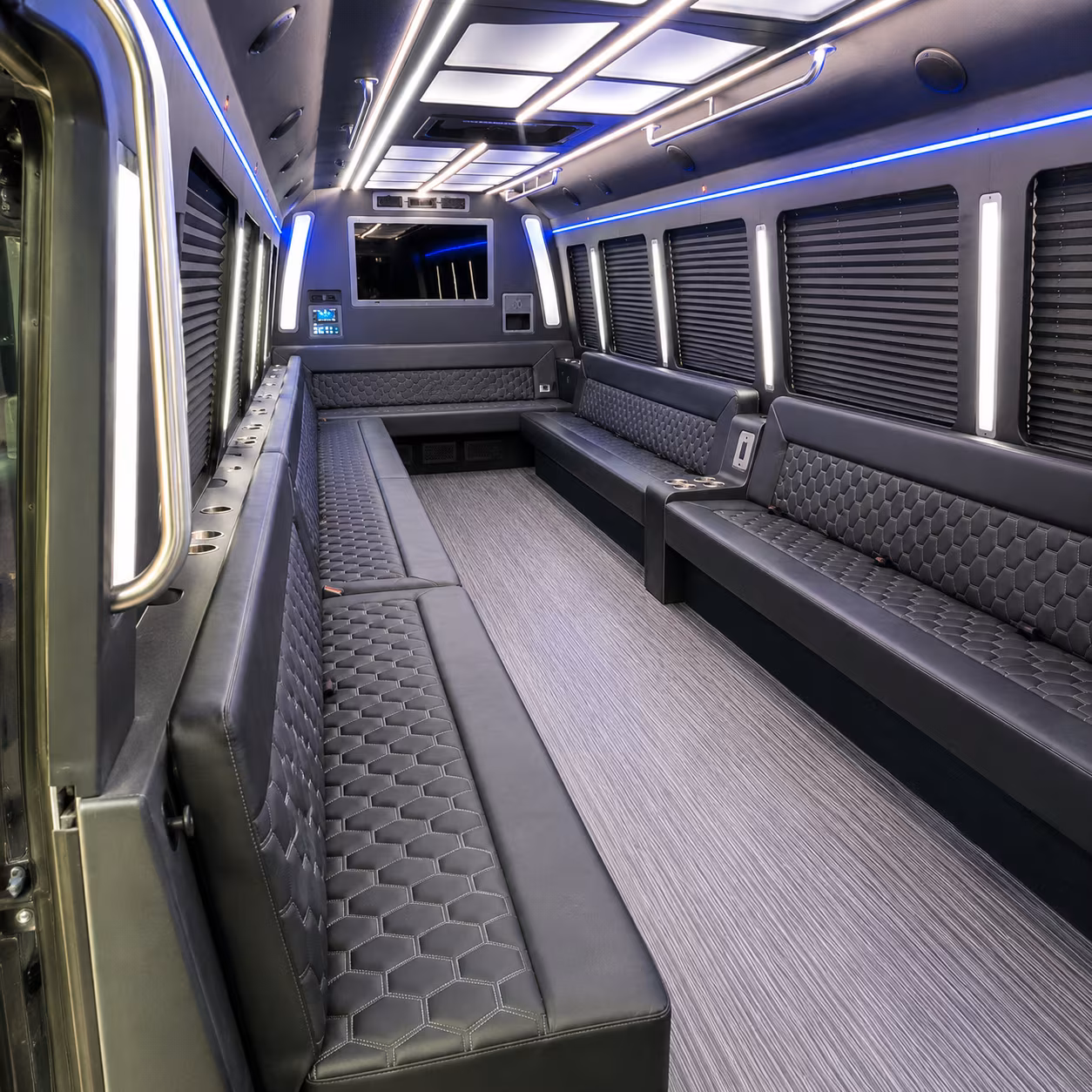 vancouver 40 passenger party bus interior
