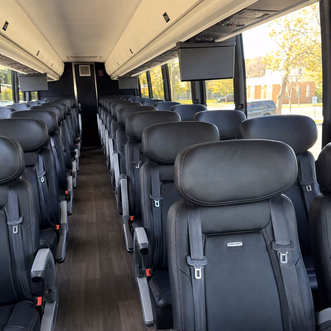 vancouver 45 passenger charter bus inside