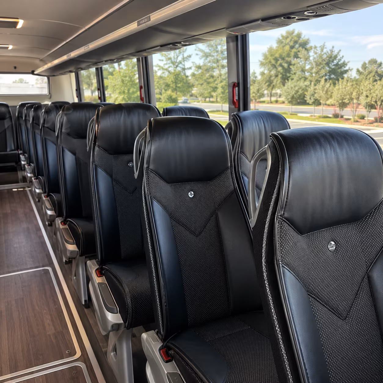 vancouver 45 passenger charter bus interior