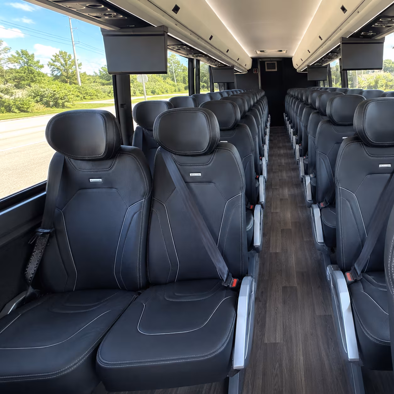 vancouver 47 passenger charter bus inside
