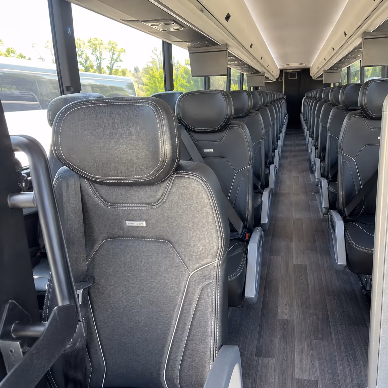 vancouver 47 passenger charter bus interior